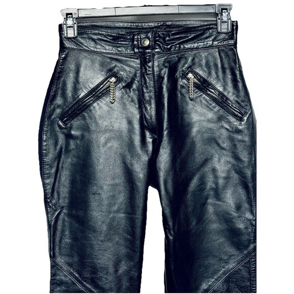 Harley Davidson Leather & Stretch Pants Women’s 38/10 - See measurements (29) - Picture 2 of 12